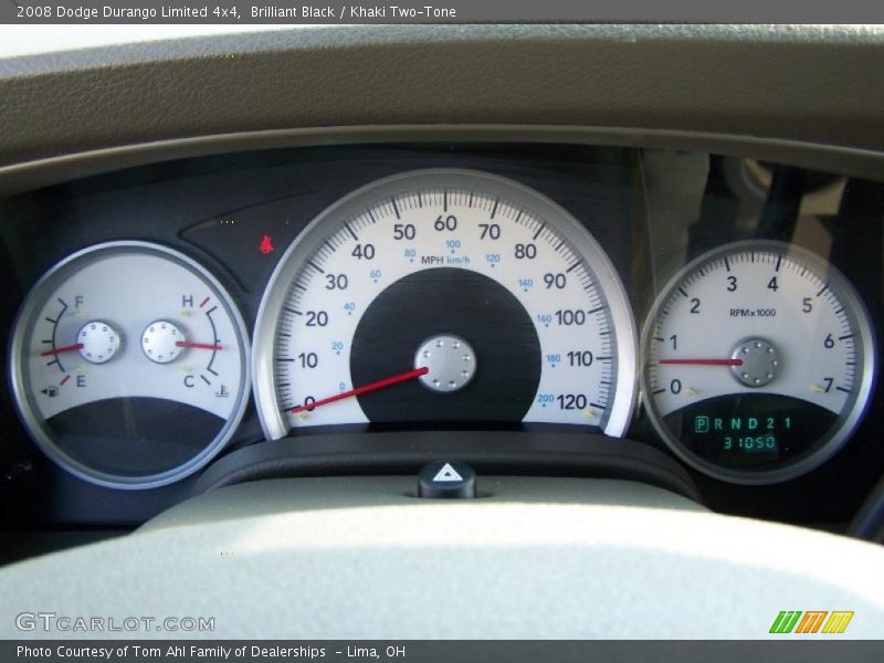 Brilliant Black / Khaki Two-Tone 2008 Dodge Durango Limited 4x4