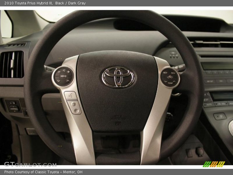 Black / Dark Gray 2010 Toyota Prius Hybrid III