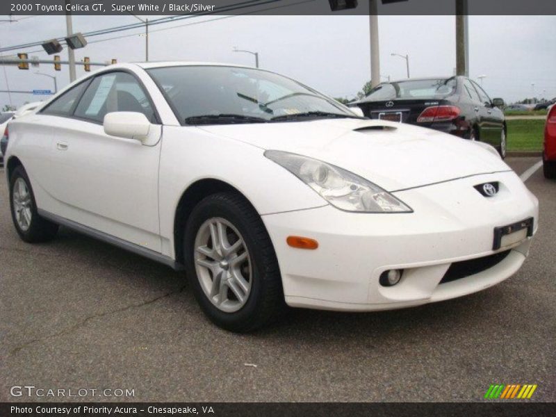 Super White / Black/Silver 2000 Toyota Celica GT