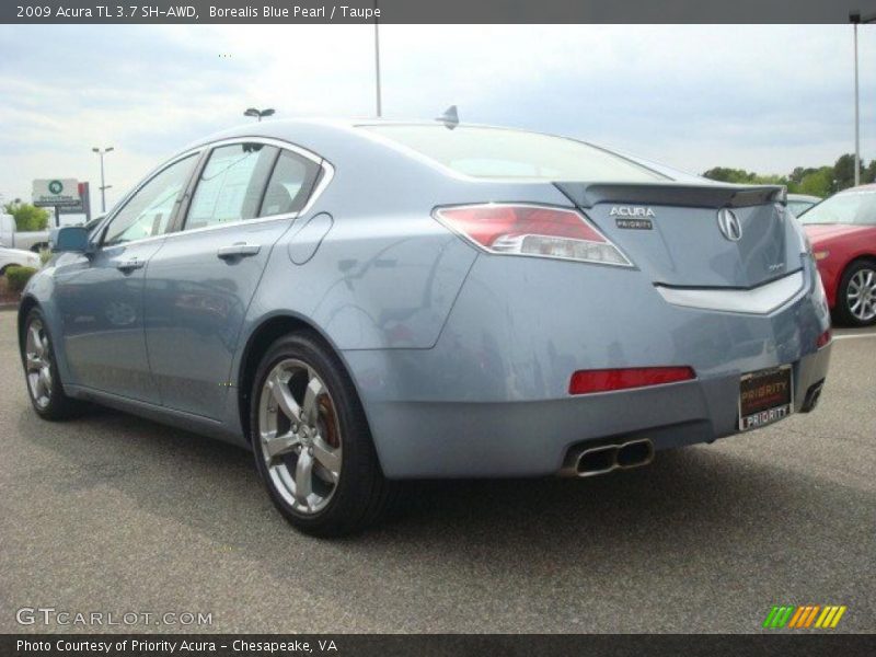 Borealis Blue Pearl / Taupe 2009 Acura TL 3.7 SH-AWD