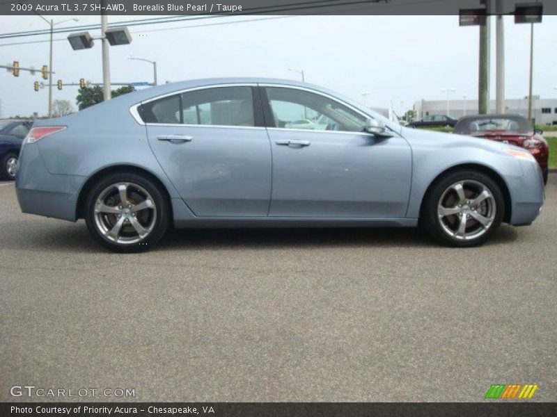 Borealis Blue Pearl / Taupe 2009 Acura TL 3.7 SH-AWD