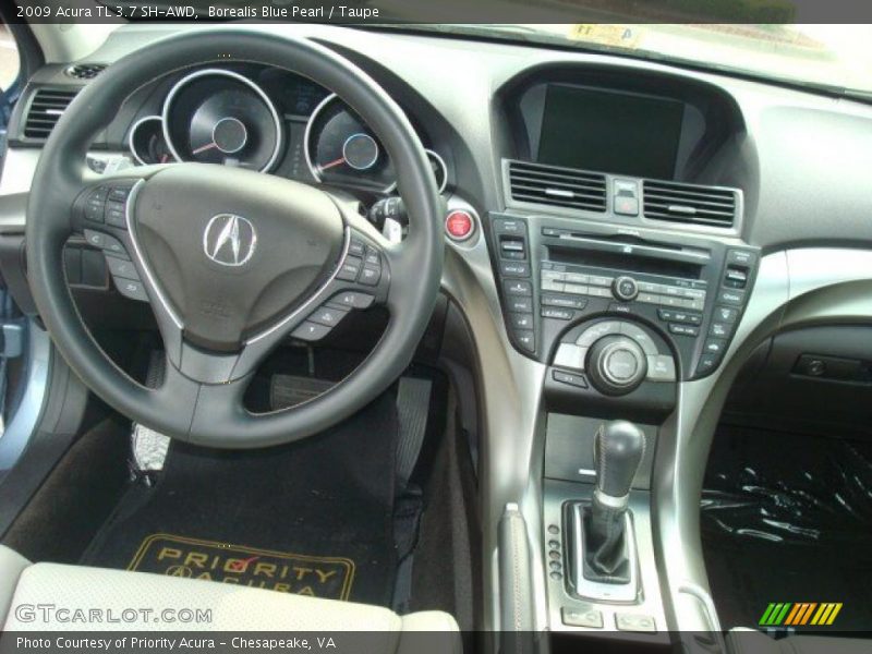 Borealis Blue Pearl / Taupe 2009 Acura TL 3.7 SH-AWD