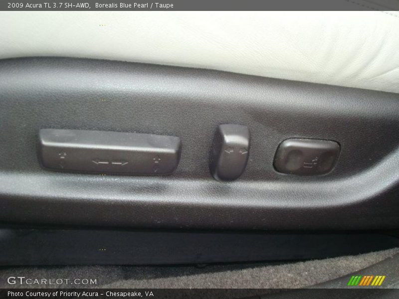Borealis Blue Pearl / Taupe 2009 Acura TL 3.7 SH-AWD