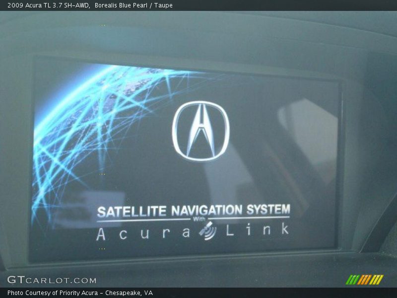 Borealis Blue Pearl / Taupe 2009 Acura TL 3.7 SH-AWD
