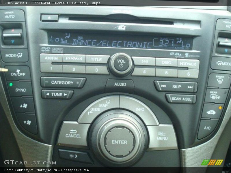 Borealis Blue Pearl / Taupe 2009 Acura TL 3.7 SH-AWD