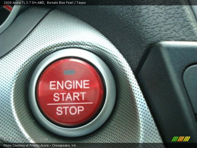 Borealis Blue Pearl / Taupe 2009 Acura TL 3.7 SH-AWD