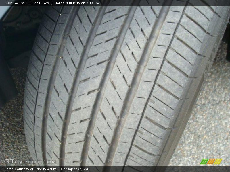 Borealis Blue Pearl / Taupe 2009 Acura TL 3.7 SH-AWD