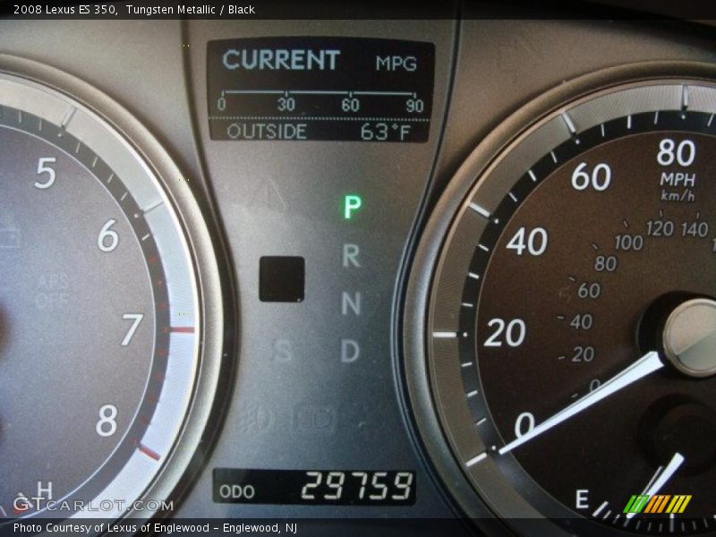 Tungsten Metallic / Black 2008 Lexus ES 350