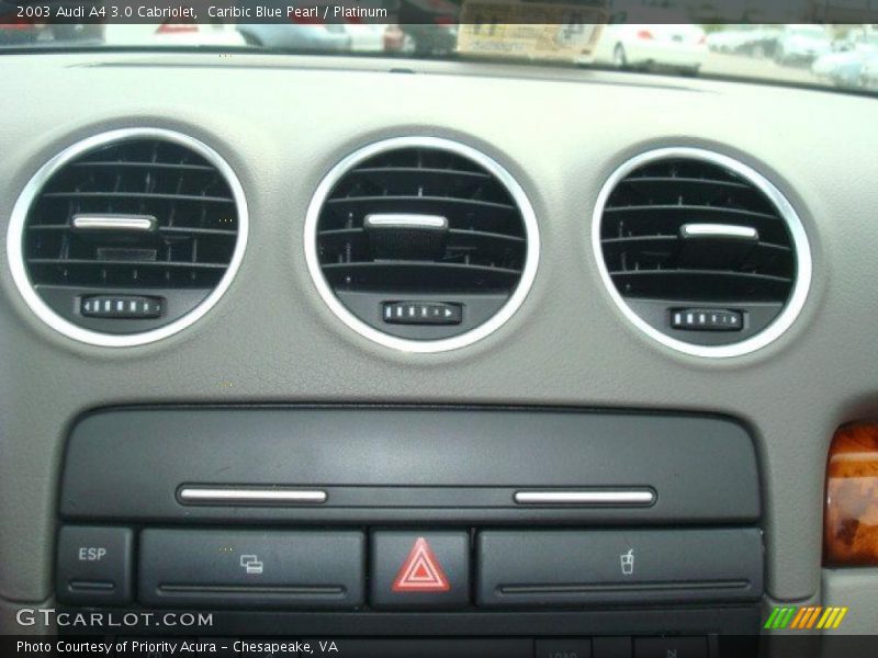 Caribic Blue Pearl / Platinum 2003 Audi A4 3.0 Cabriolet