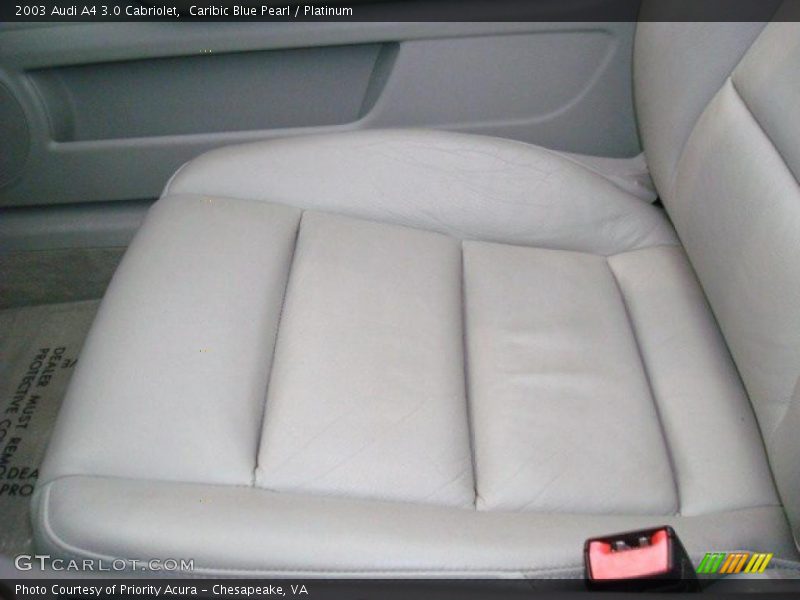 Caribic Blue Pearl / Platinum 2003 Audi A4 3.0 Cabriolet