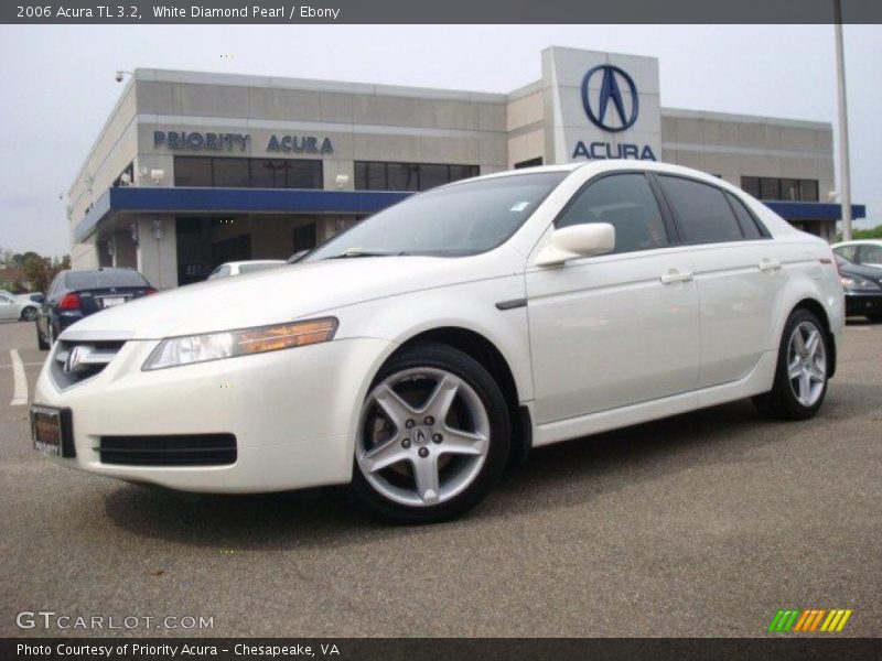 White Diamond Pearl / Ebony 2006 Acura TL 3.2
