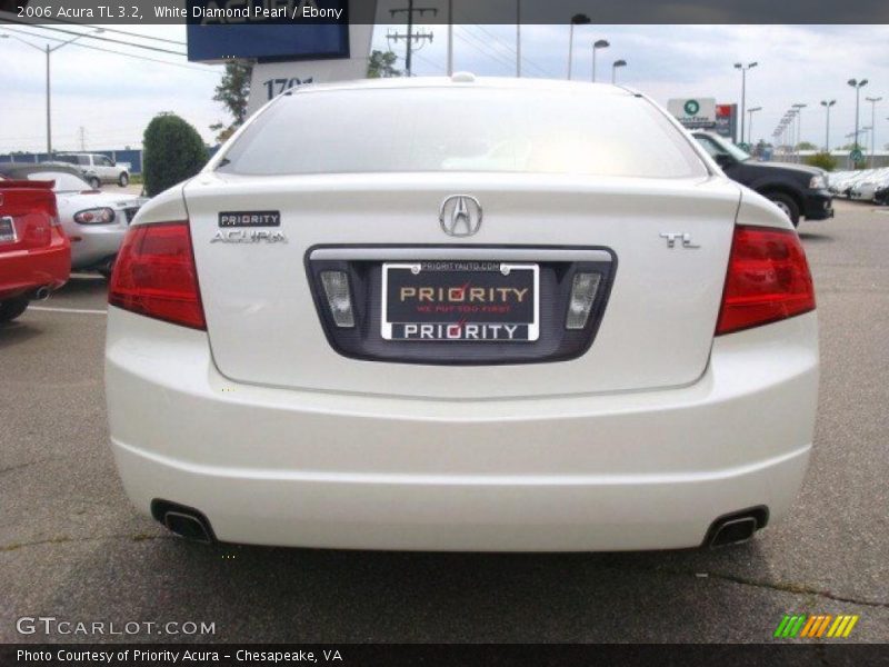 White Diamond Pearl / Ebony 2006 Acura TL 3.2