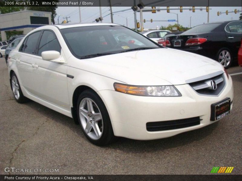 White Diamond Pearl / Ebony 2006 Acura TL 3.2