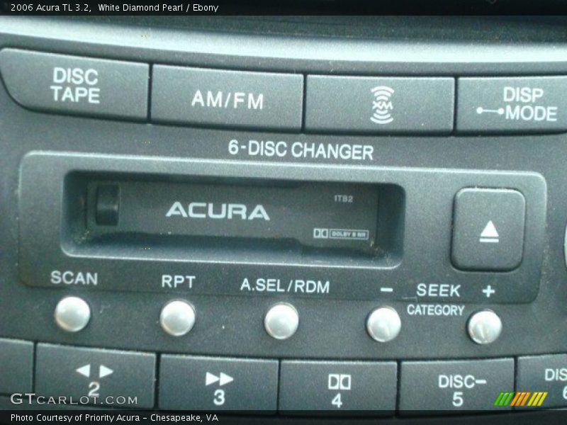 White Diamond Pearl / Ebony 2006 Acura TL 3.2