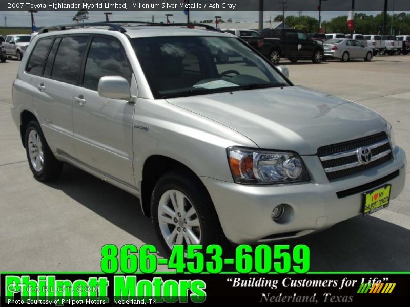 Millenium Silver Metallic / Ash Gray 2007 Toyota Highlander Hybrid Limited