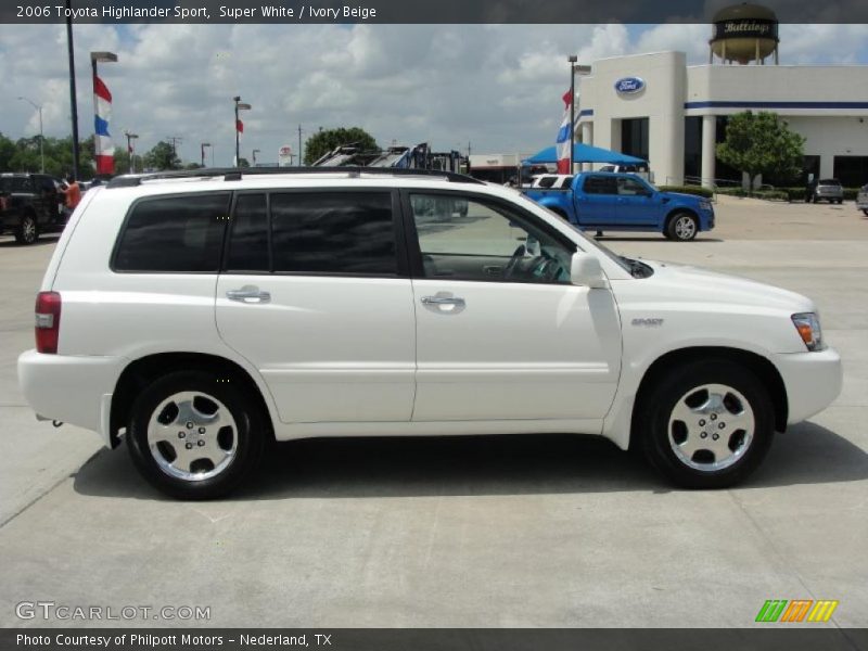 Super White / Ivory Beige 2006 Toyota Highlander Sport