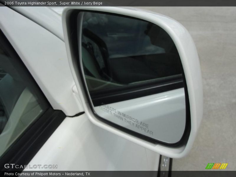 Super White / Ivory Beige 2006 Toyota Highlander Sport