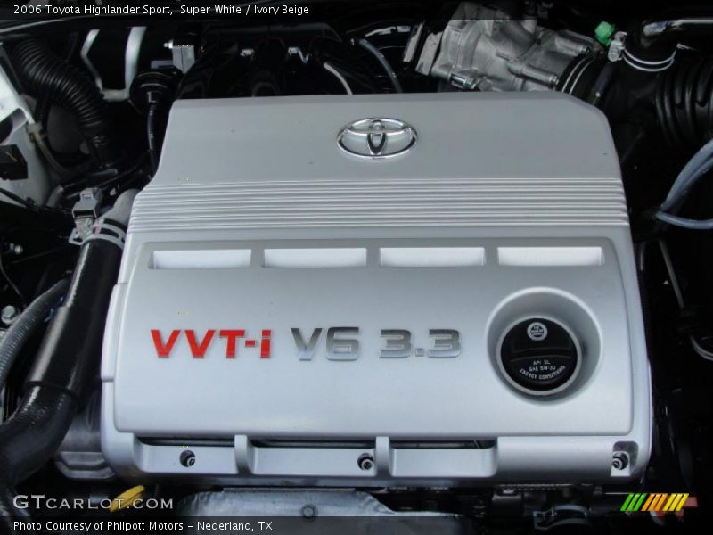 Super White / Ivory Beige 2006 Toyota Highlander Sport