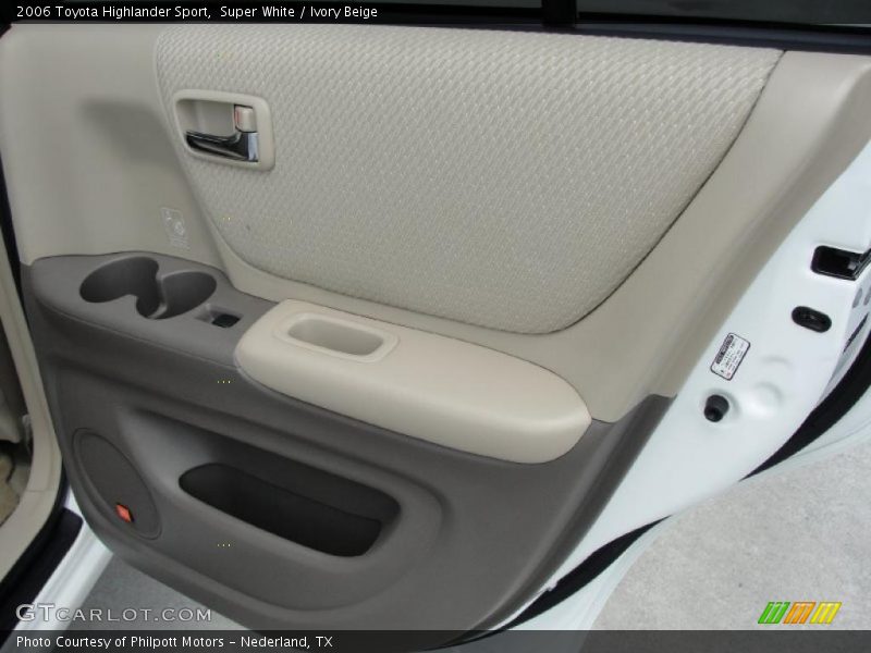 Super White / Ivory Beige 2006 Toyota Highlander Sport