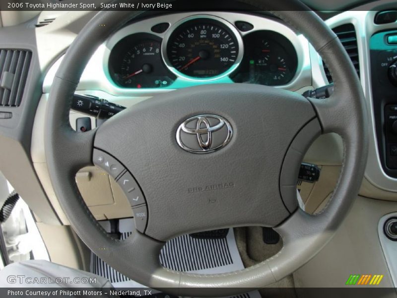 Super White / Ivory Beige 2006 Toyota Highlander Sport