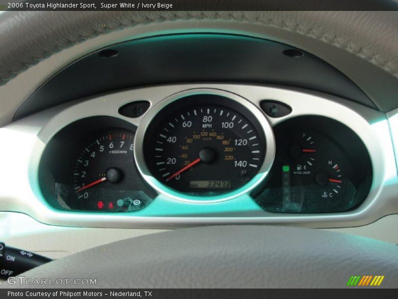 Super White / Ivory Beige 2006 Toyota Highlander Sport