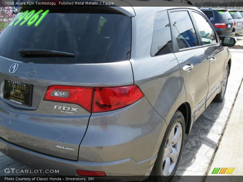 Polished Metal Metallic / Taupe 2008 Acura RDX Technology