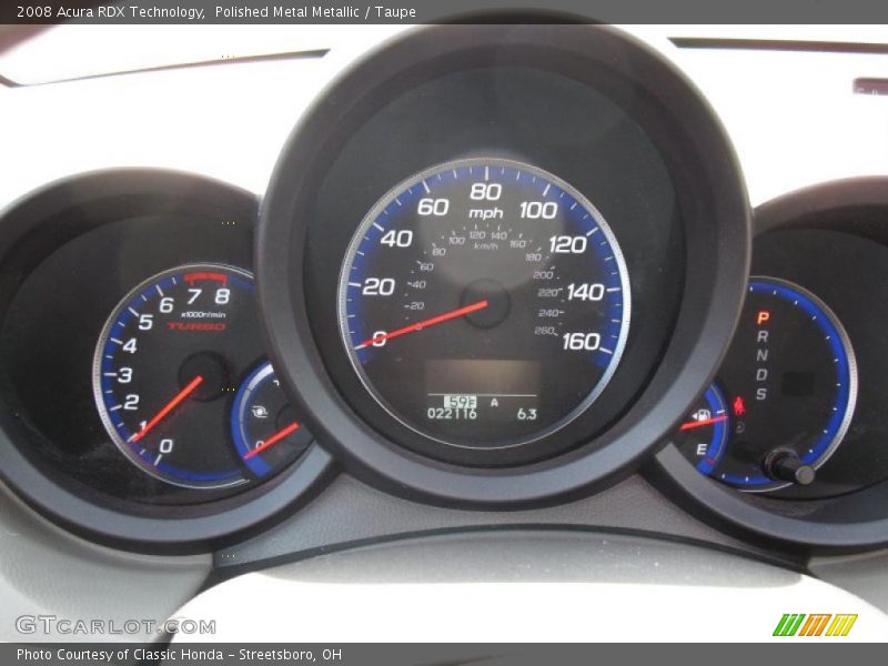 Polished Metal Metallic / Taupe 2008 Acura RDX Technology