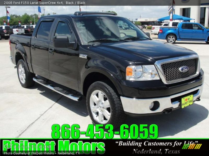 Black / Black 2008 Ford F150 Lariat SuperCrew 4x4