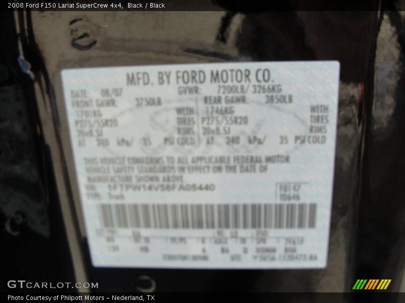 Black / Black 2008 Ford F150 Lariat SuperCrew 4x4