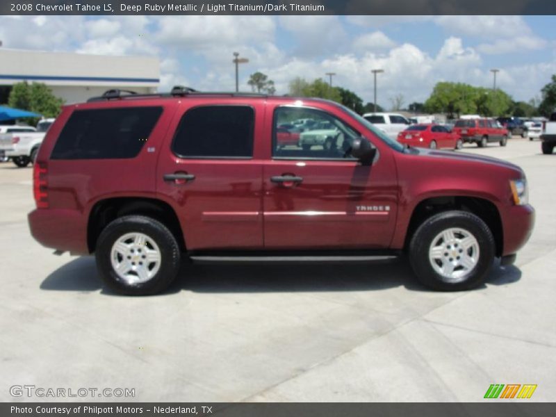 Deep Ruby Metallic / Light Titanium/Dark Titanium 2008 Chevrolet Tahoe LS