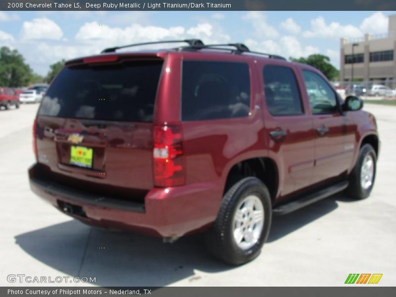 Deep Ruby Metallic / Light Titanium/Dark Titanium 2008 Chevrolet Tahoe LS