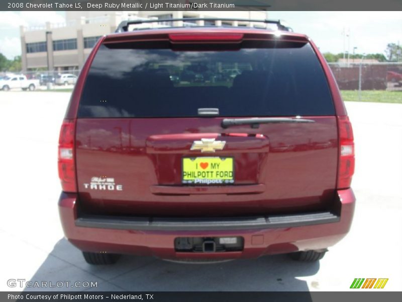 Deep Ruby Metallic / Light Titanium/Dark Titanium 2008 Chevrolet Tahoe LS