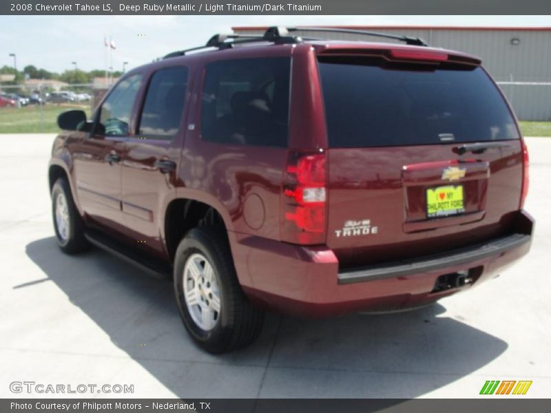 Deep Ruby Metallic / Light Titanium/Dark Titanium 2008 Chevrolet Tahoe LS