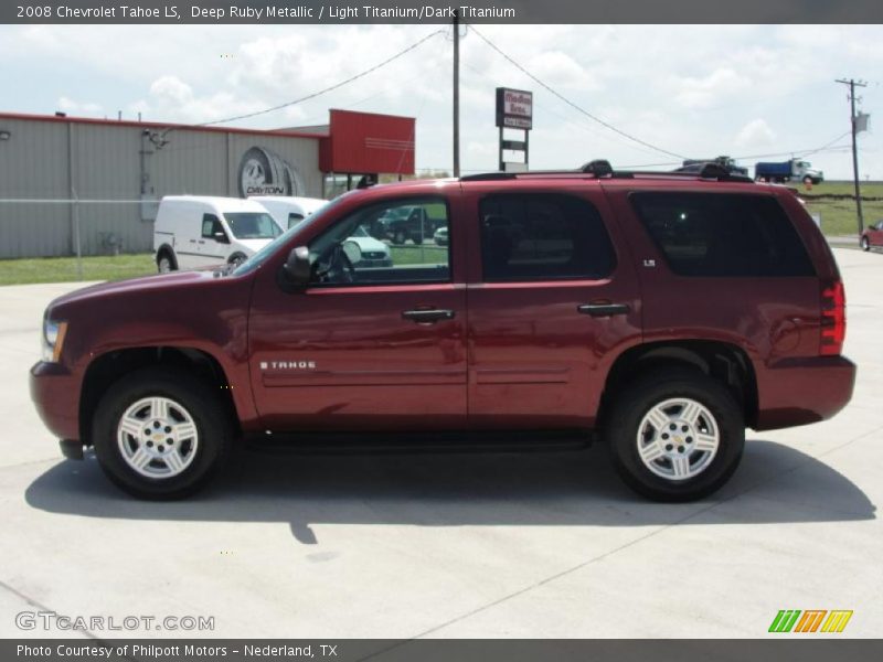 Deep Ruby Metallic / Light Titanium/Dark Titanium 2008 Chevrolet Tahoe LS