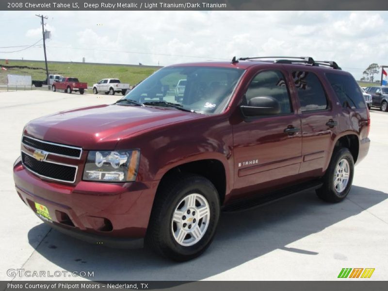 Deep Ruby Metallic / Light Titanium/Dark Titanium 2008 Chevrolet Tahoe LS