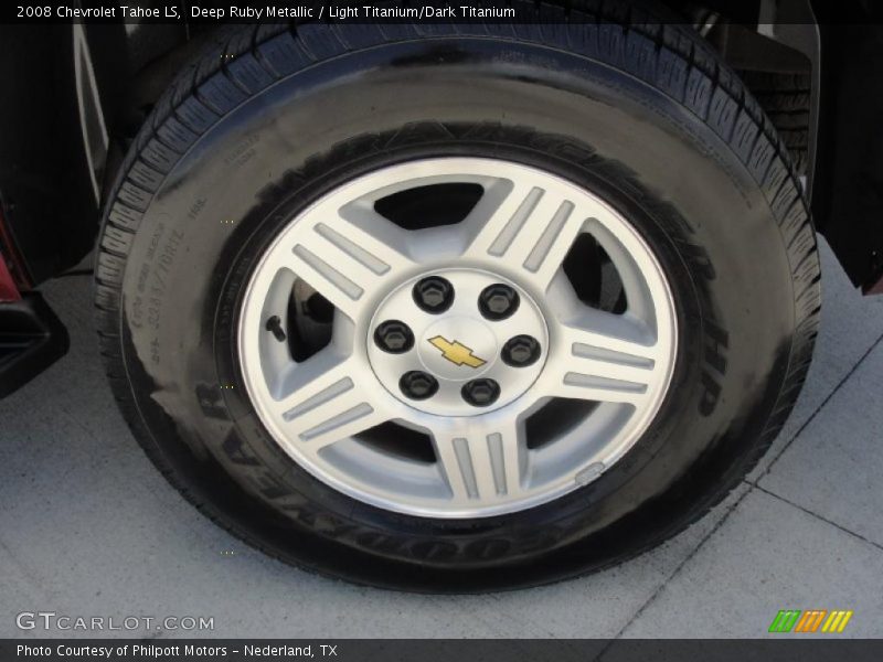 Deep Ruby Metallic / Light Titanium/Dark Titanium 2008 Chevrolet Tahoe LS