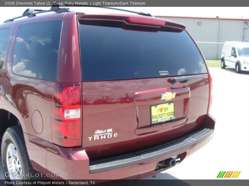 Deep Ruby Metallic / Light Titanium/Dark Titanium 2008 Chevrolet Tahoe LS