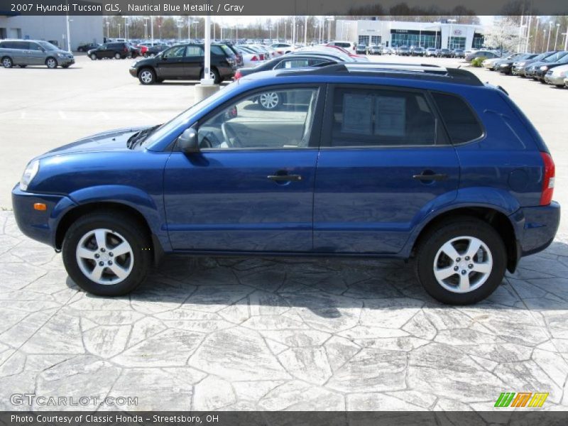 Nautical Blue Metallic / Gray 2007 Hyundai Tucson GLS