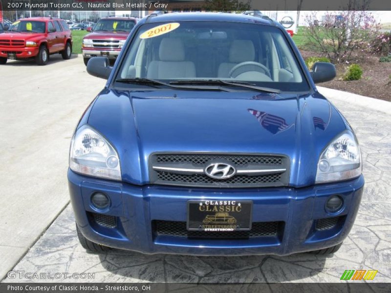 Nautical Blue Metallic / Gray 2007 Hyundai Tucson GLS