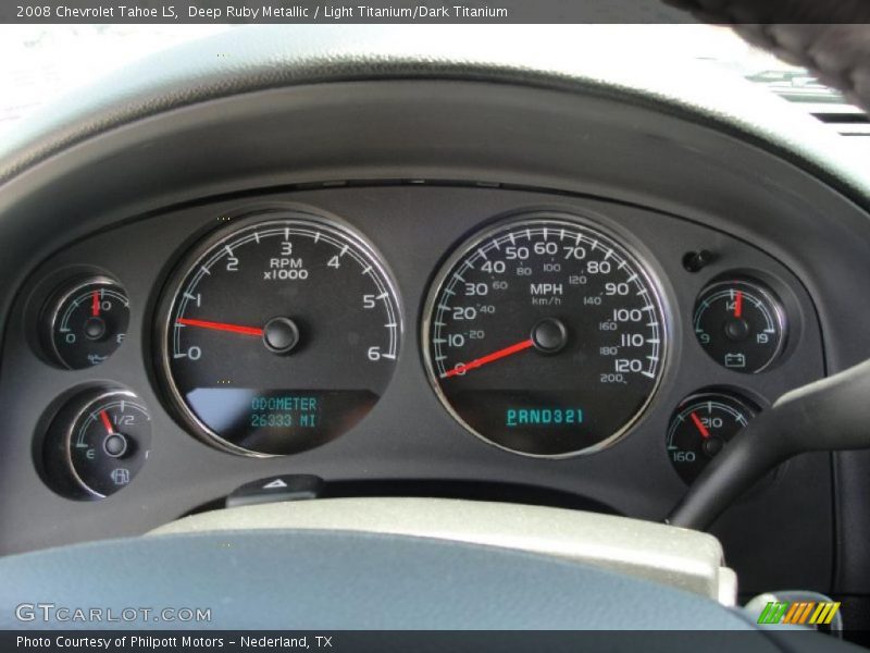 Deep Ruby Metallic / Light Titanium/Dark Titanium 2008 Chevrolet Tahoe LS