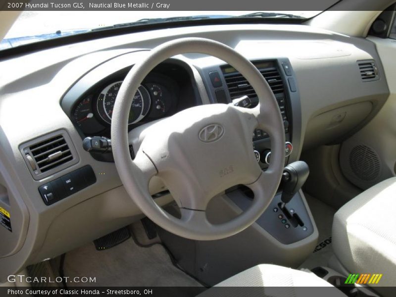 Nautical Blue Metallic / Gray 2007 Hyundai Tucson GLS