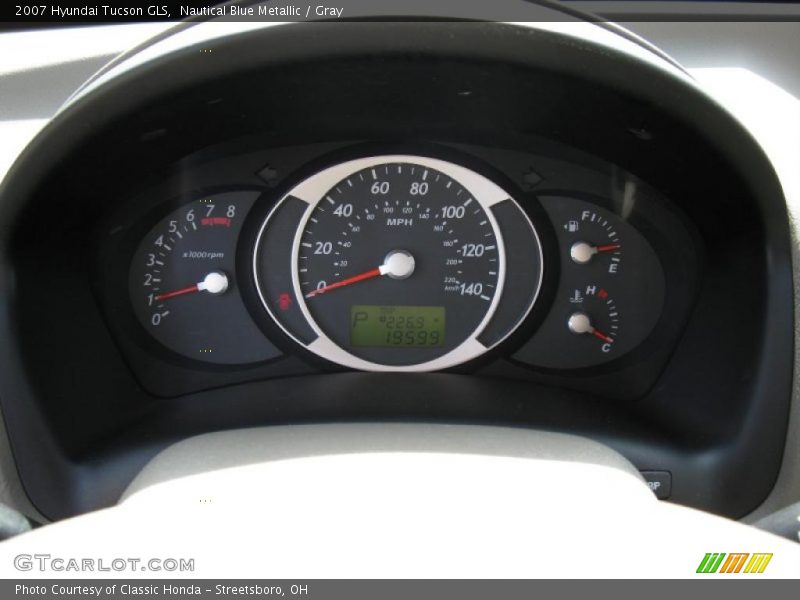 Nautical Blue Metallic / Gray 2007 Hyundai Tucson GLS