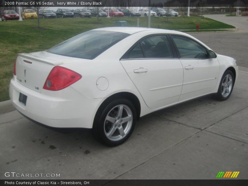 Ivory White / Ebony Black 2008 Pontiac G6 V6 Sedan