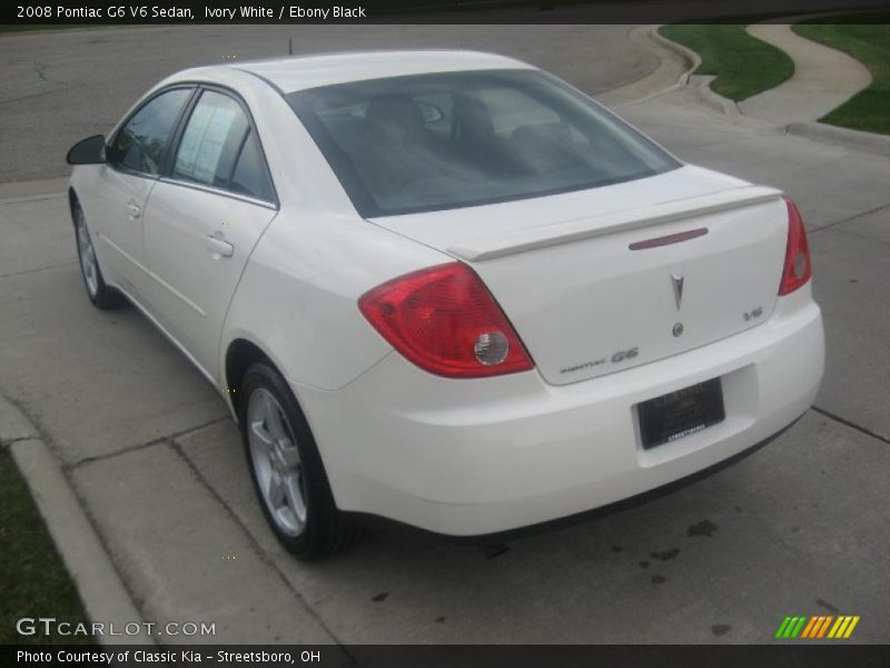 Ivory White / Ebony Black 2008 Pontiac G6 V6 Sedan