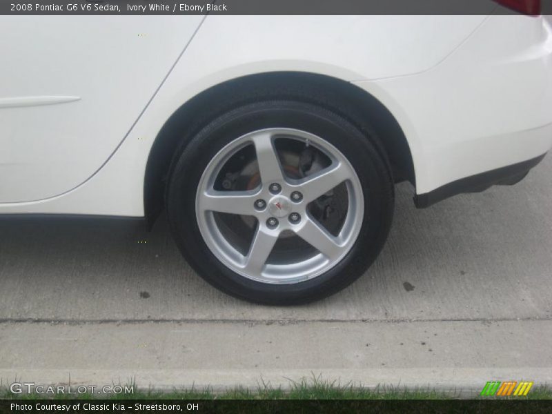 Ivory White / Ebony Black 2008 Pontiac G6 V6 Sedan