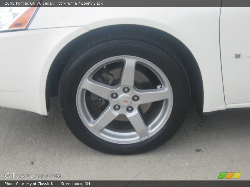 Ivory White / Ebony Black 2008 Pontiac G6 V6 Sedan