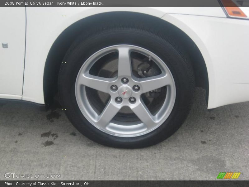 Ivory White / Ebony Black 2008 Pontiac G6 V6 Sedan