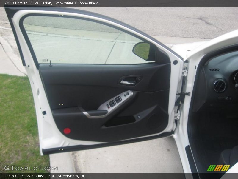 Ivory White / Ebony Black 2008 Pontiac G6 V6 Sedan