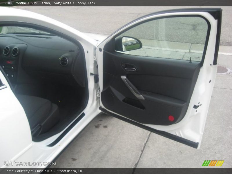 Ivory White / Ebony Black 2008 Pontiac G6 V6 Sedan