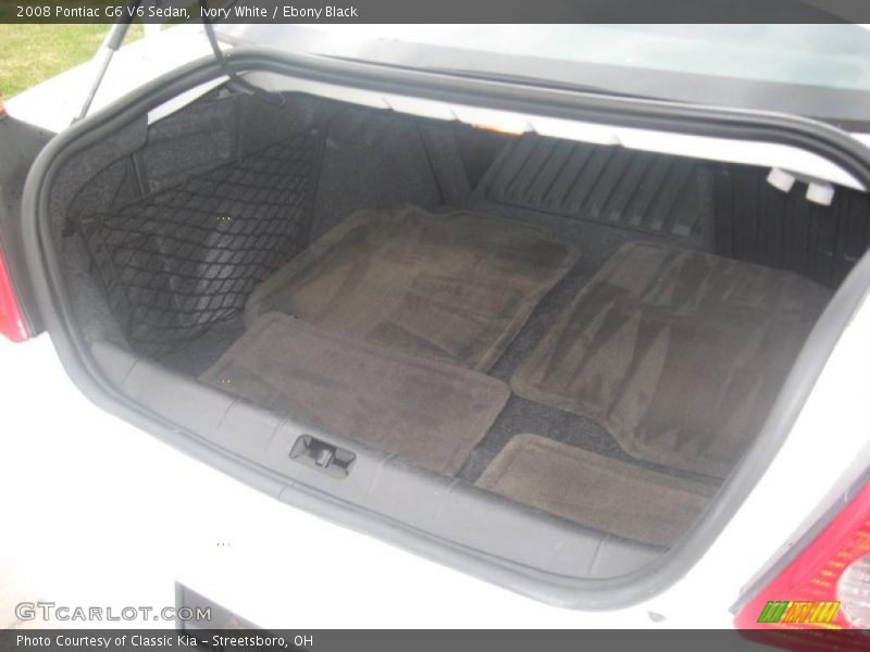 Ivory White / Ebony Black 2008 Pontiac G6 V6 Sedan